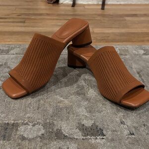 Elegant Brown Women's Block Heel Mules
